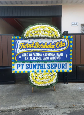 Papan Bunga Duka di Ceger
